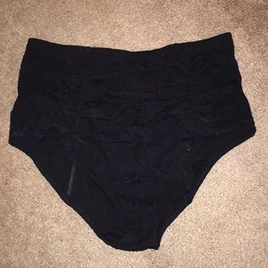 Torrid high waist shirred lace swim bottoms